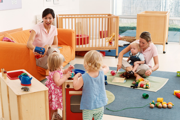 Image d'ambiance montrant l'intérieur d'une crèche