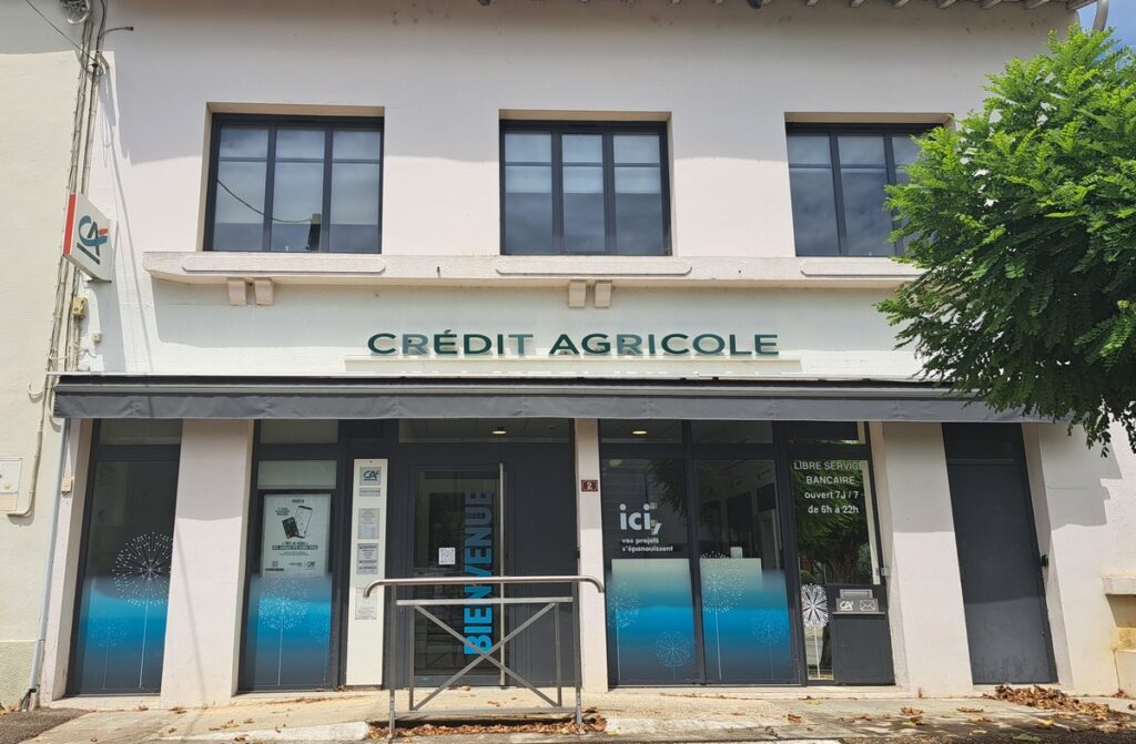 Façade du crédit agricole de Damazan